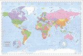 Political World Map Miller Projection