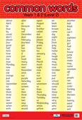Common Words Level 2 Educational Children's Chart