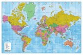 Political and Terrain Map World Map